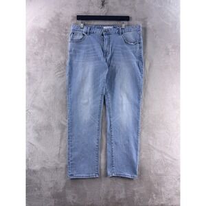 Peter Manning New York Standard Fit Jeans Mens Size 36x28 Blue Light Wash